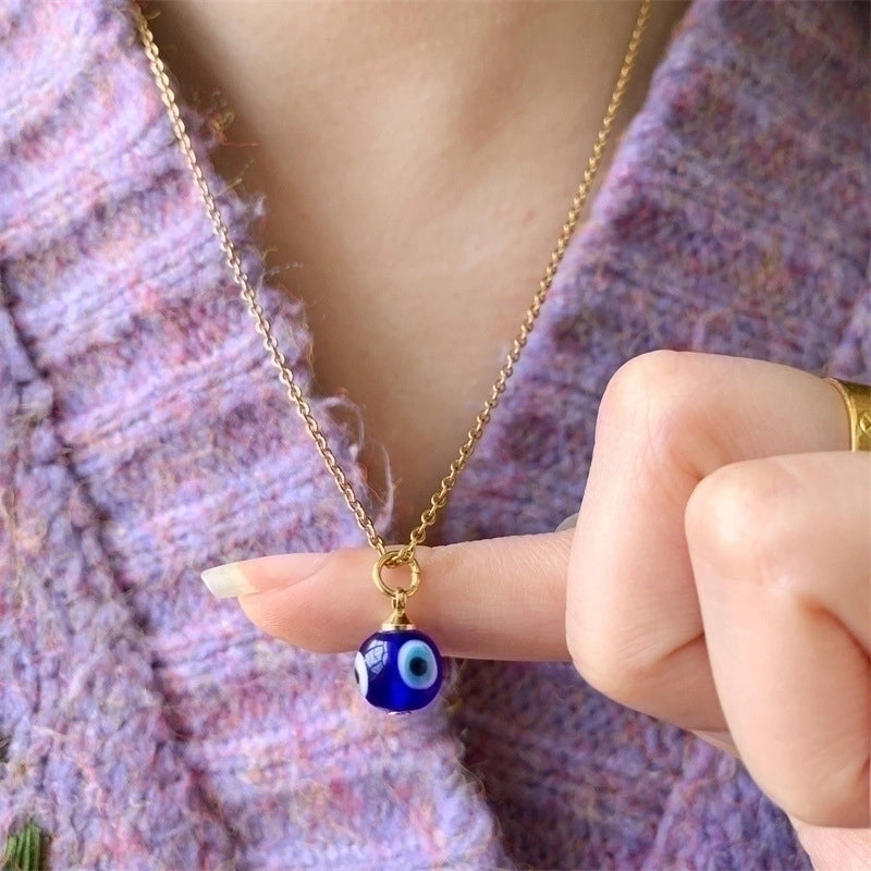 Fashion Eye Stainless Steel Metal Pendant Necklace 1 Piece