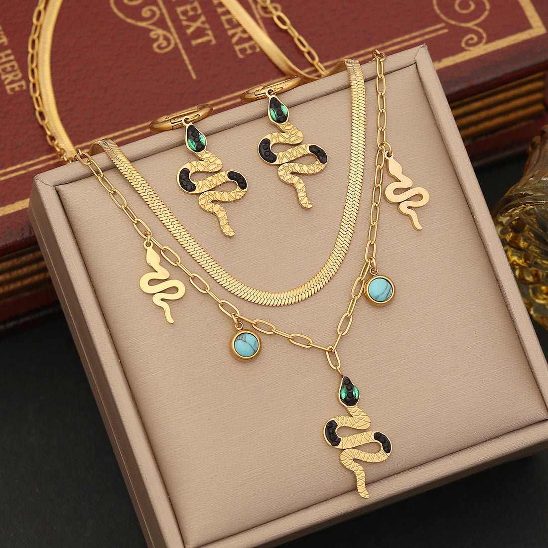 Expressive Snake Stainless Steel Electroplating Necklaces