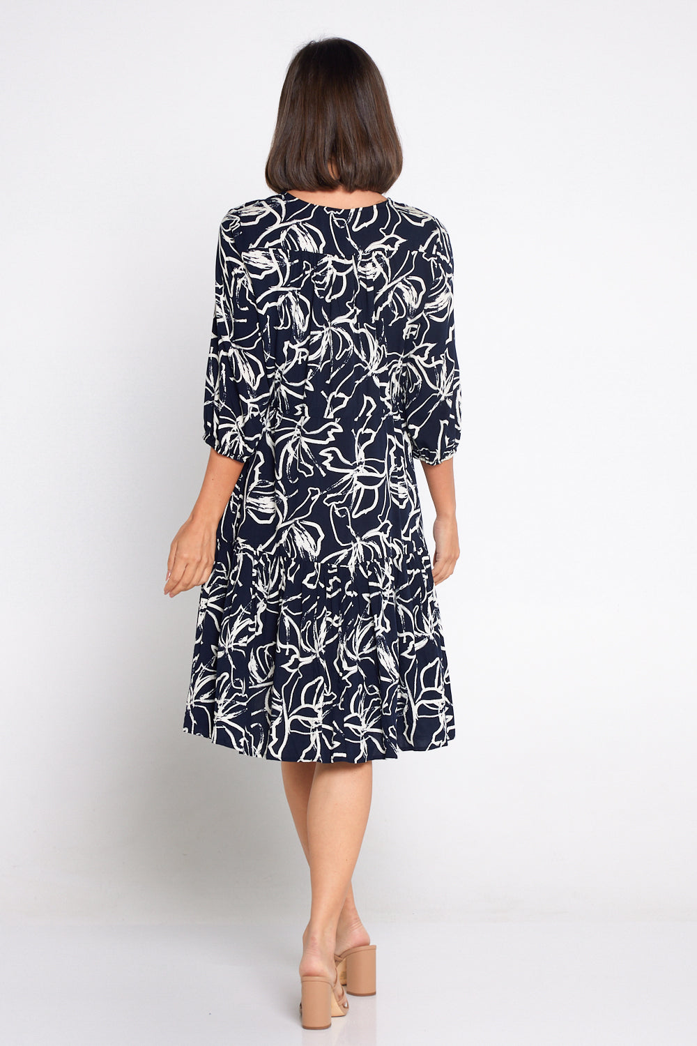 Delaney Dress - Navy Floral