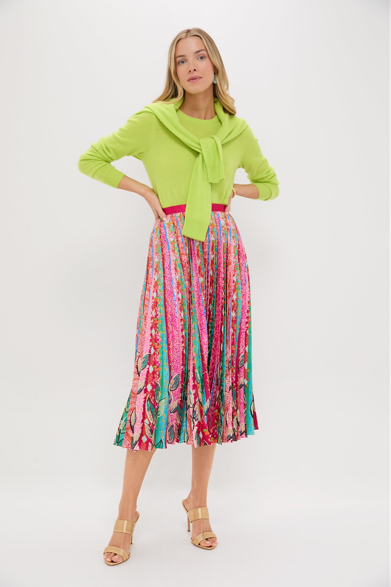 Mosaic Stripe Placement Kim Skirt