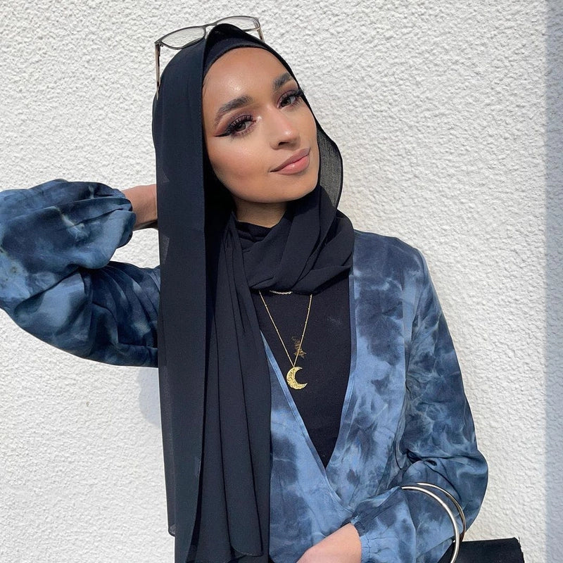 Women's Casual Elegant Minimalist Solid Color Chiffon Printing And Dyeing Hijab