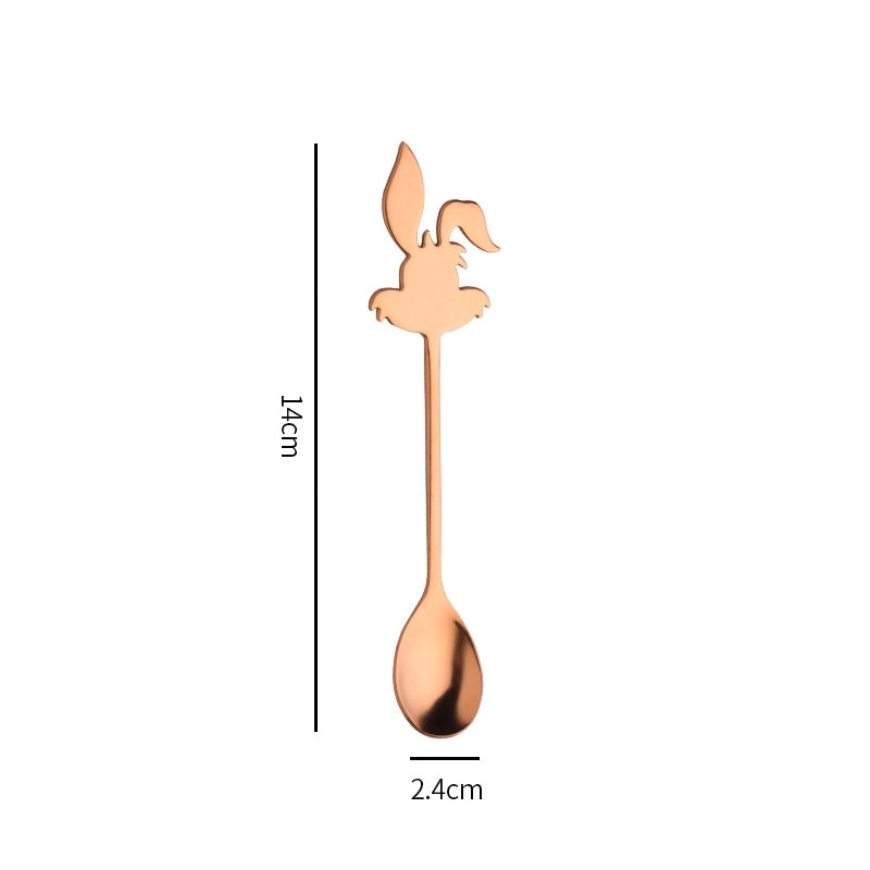 Cute Animal Solid Color Stainless Steel Spoon 1 Piece