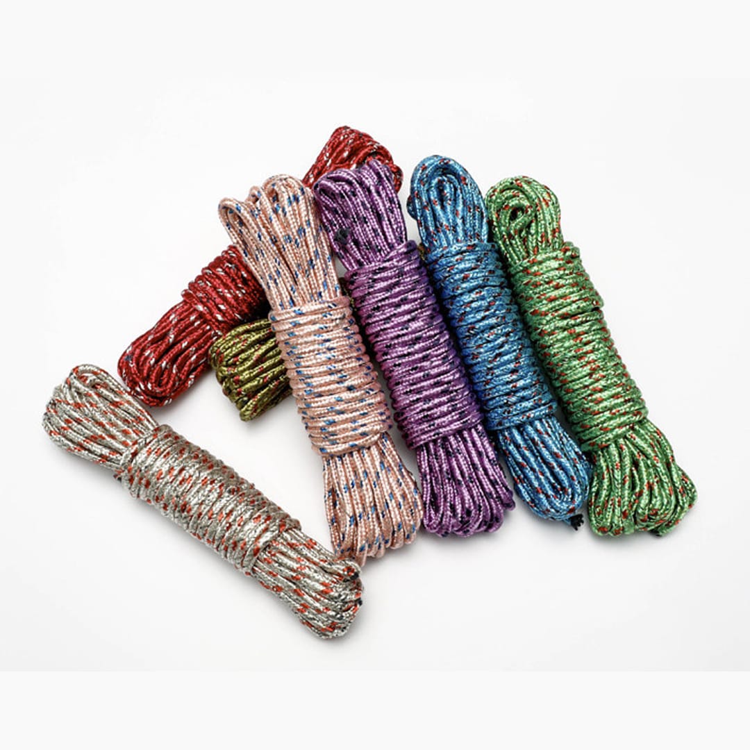 Multi Color Clothesline . Nylon Braided Rope