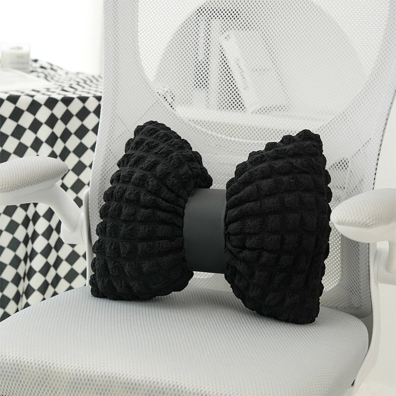 Sweet Solid Color Bow Knot Plush Throw Pillow Couch & Sofa Decor