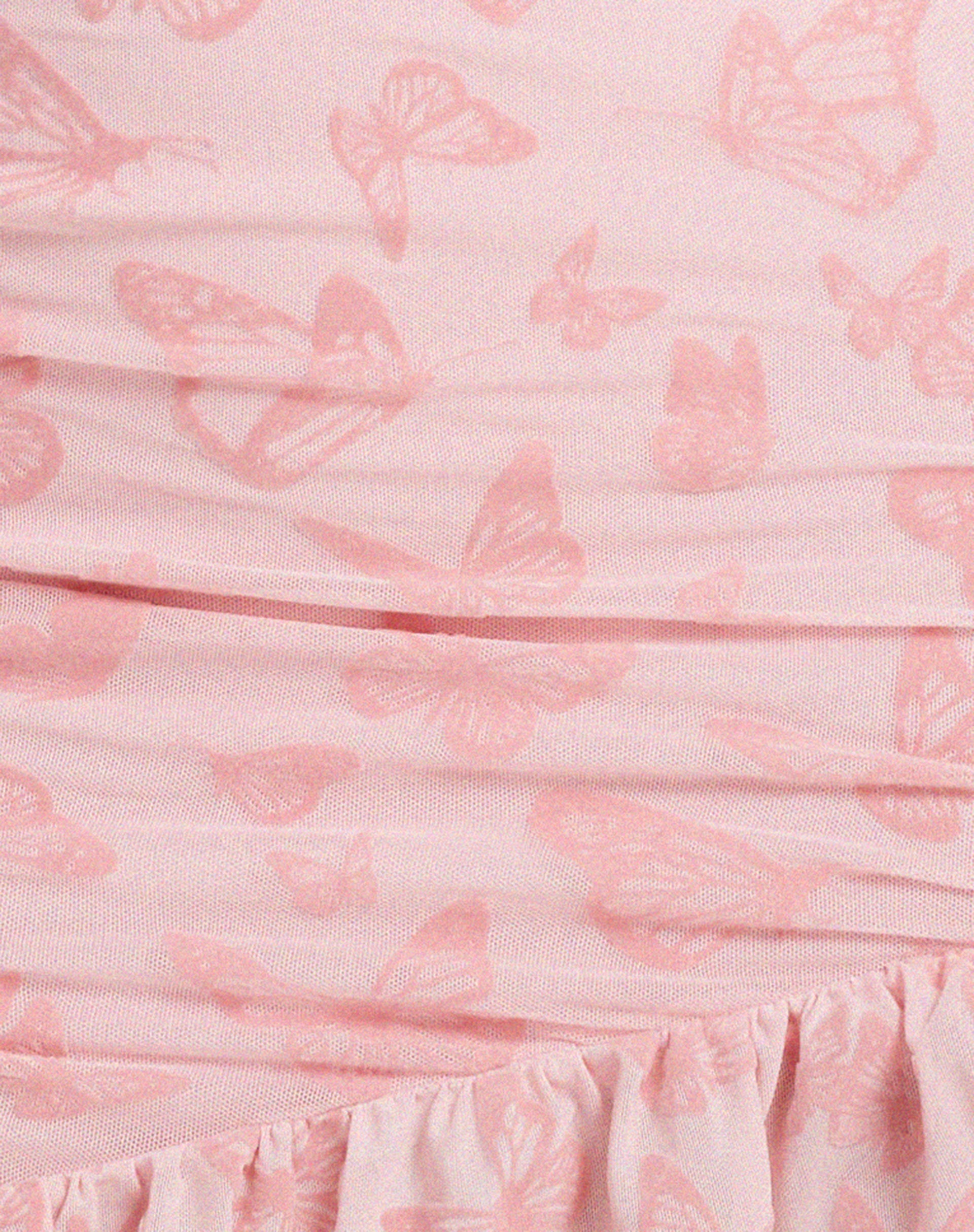 Vania Mini Dress in Butterfly Pink Flock