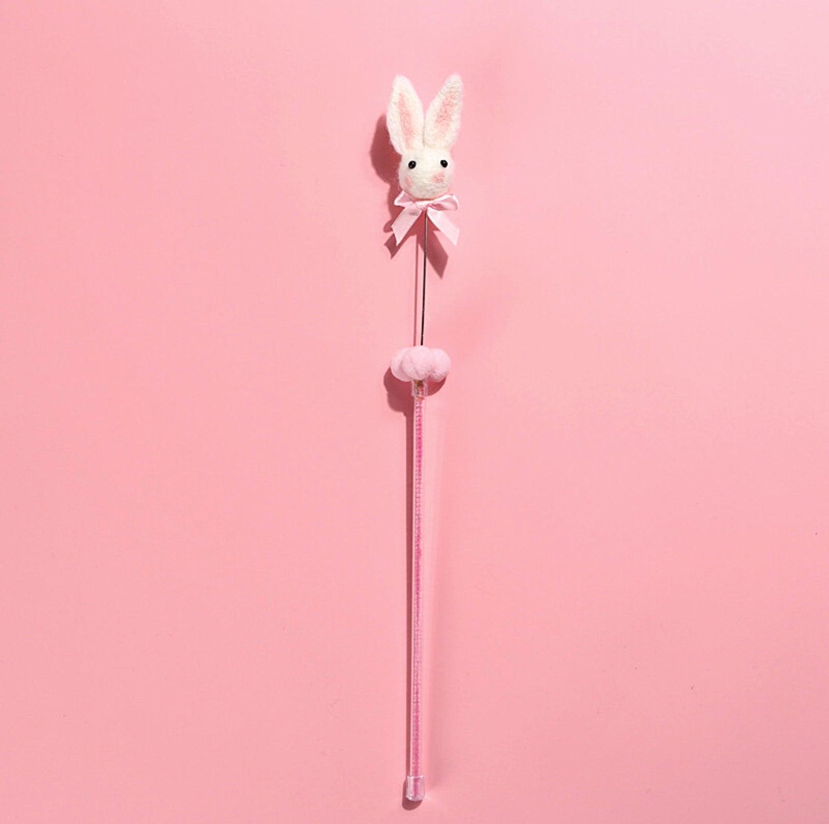 Cartoon Bunny and Peach Cat Stick | Cat Toys