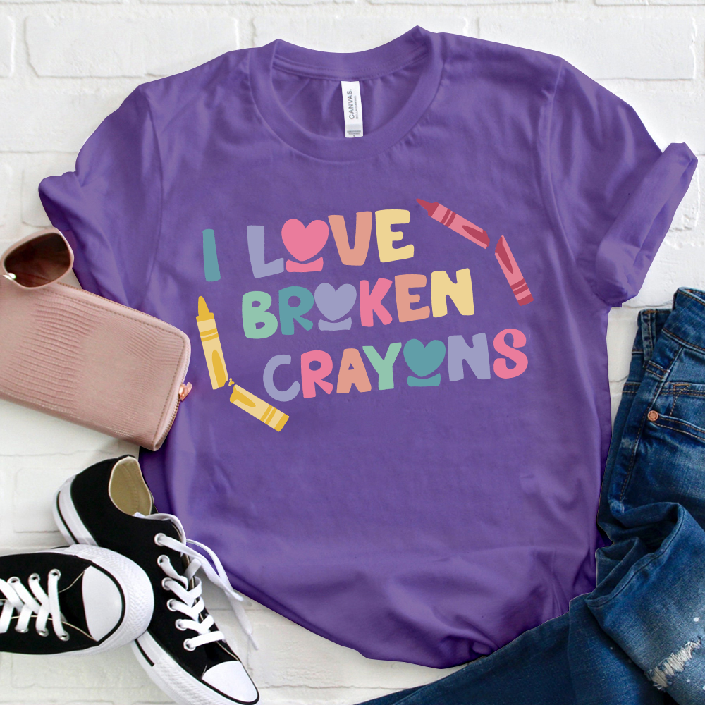 I Love Broken Crayons T-Shirt