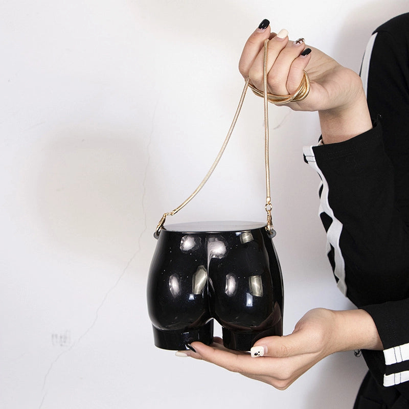 Women's Small Arylic Gradient Color Streetwear Lock Clasp Crossbody Bag