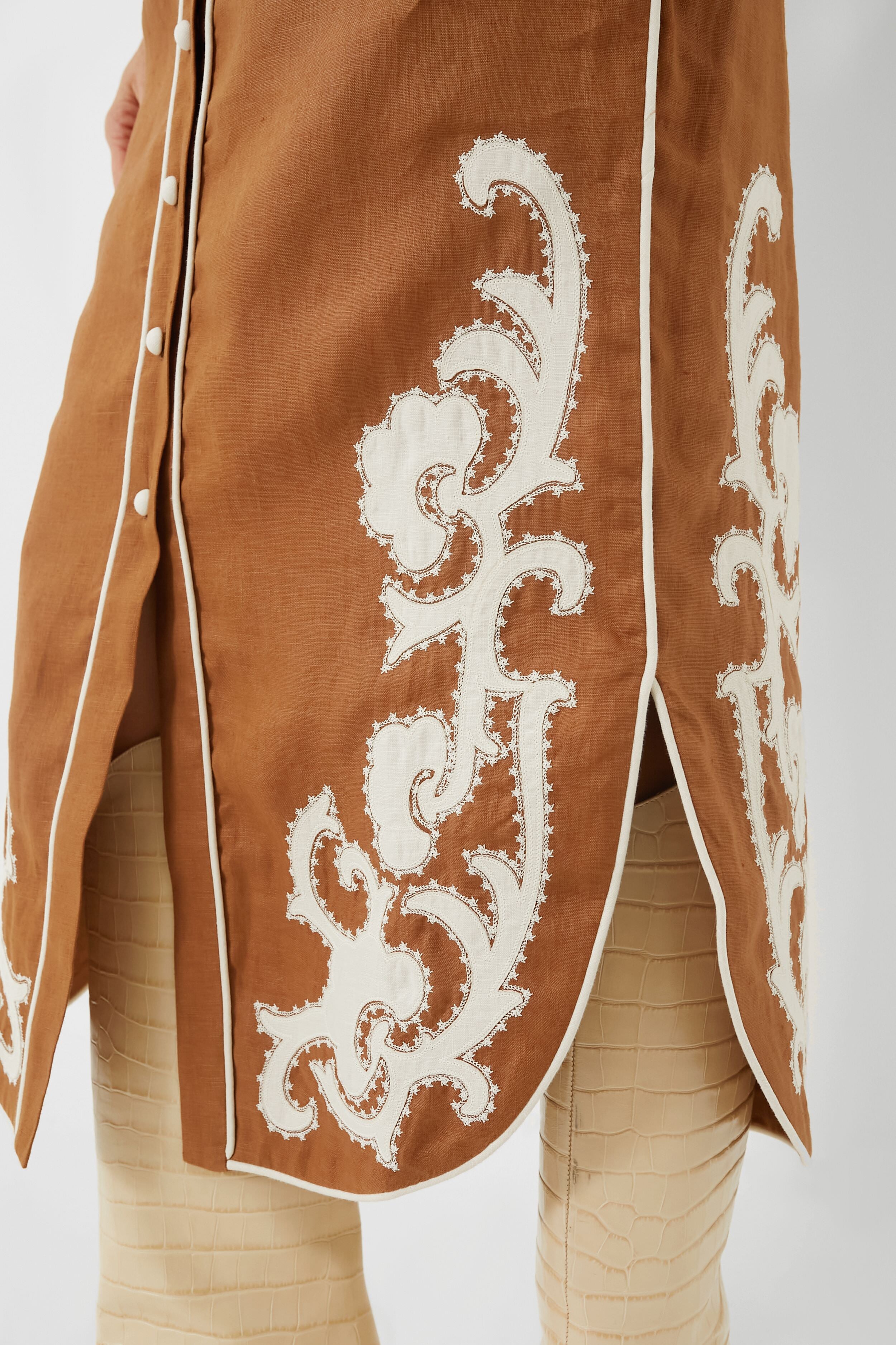 Tobacco Ruby Applique Skirt