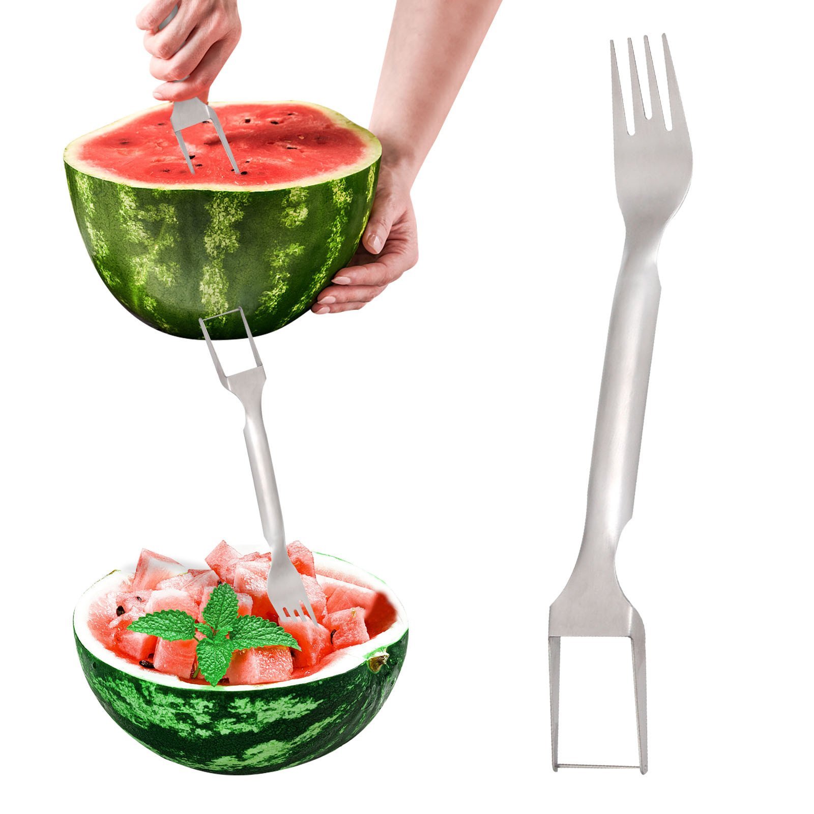 💥Last Day 49% OFF 💕2-in-1 Stainless Steel Fruit Cutter