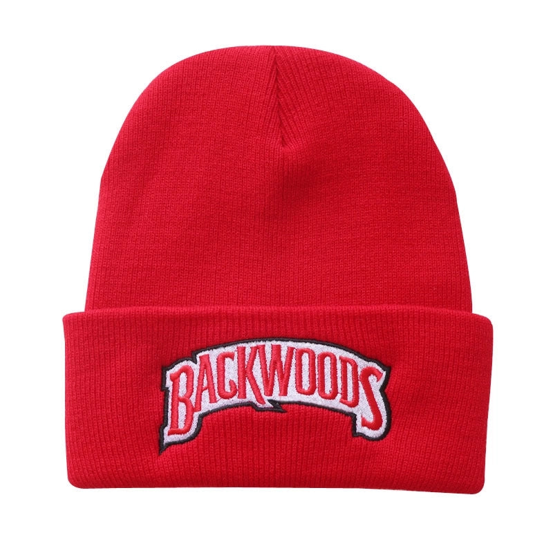 New Autumn And Winter Men's And Women's Warm Wool Hat BACKWOODS Letter Embroidery Men's And Women's Knitted Hat Pullover Hat