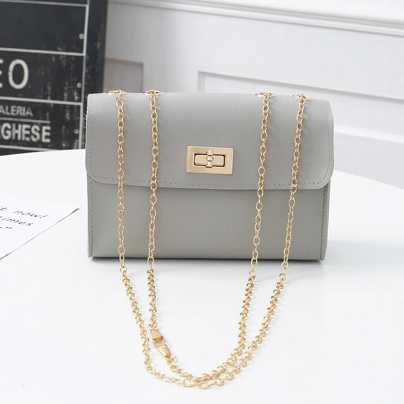 Summer Fashion Texture Simple Chain Small Square Phone Coin Purse Bag