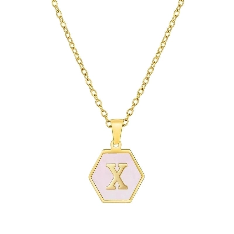 Modern Style Letter 304 Stainless Steel 18K Gold Plated Plating Stainless Steel Necklaces