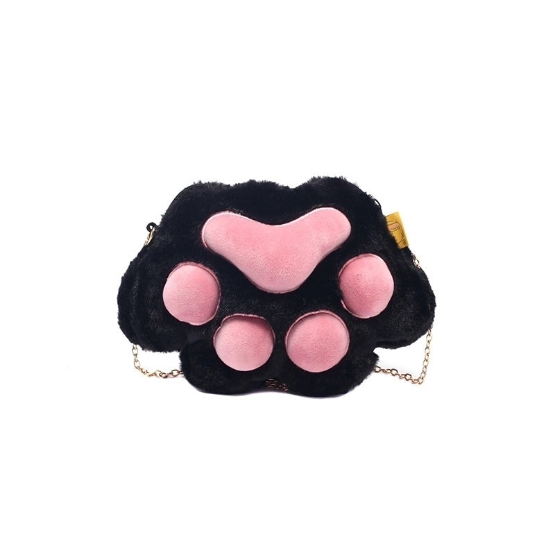 Women's Small Plush Solid Color Cute Zipper Crossbody Bag