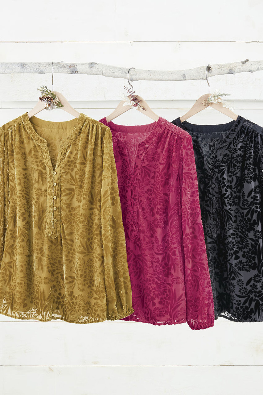 Velvet Burnout Tunic