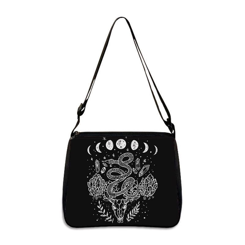 Women's Small All Seasons Polyester Cartoon Cat Vintage Style Square Zipper Underarm Bag