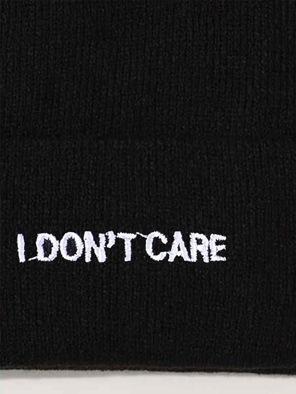 Unisex Casual Preppy Style Letter Embroidery Eaveless Beanie Hat