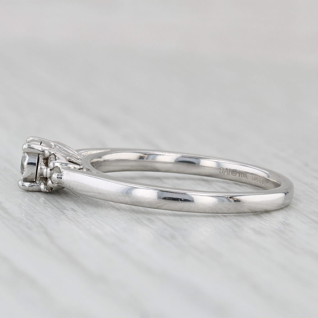 0.24ctw Round Diamond Engagement Ring 10k White Gold Size 7