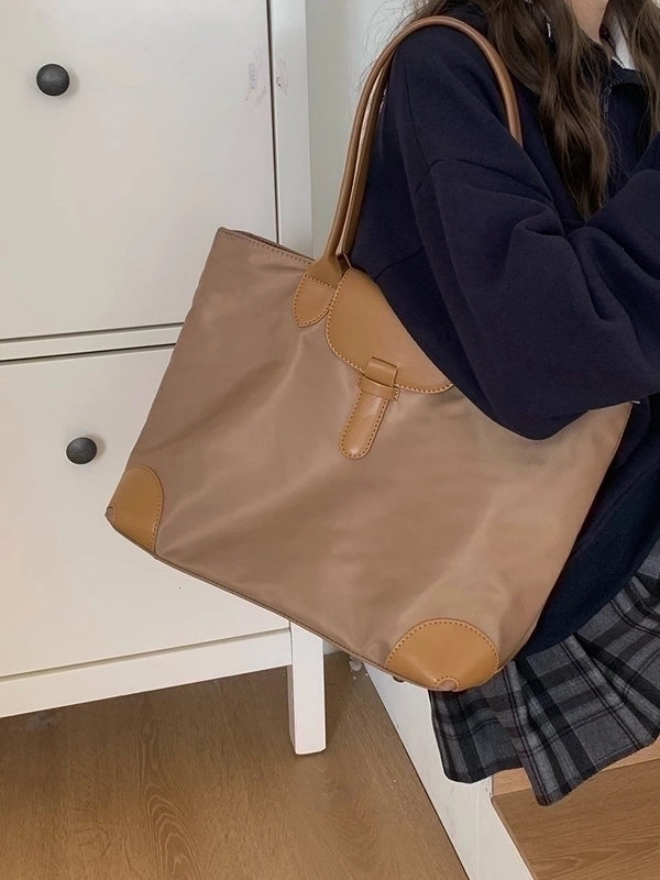 Large Capacity Bag For Women New Single Shoulder Bag Commuter Big Bag Student Class Bag Nylon Cloth Tote Bag