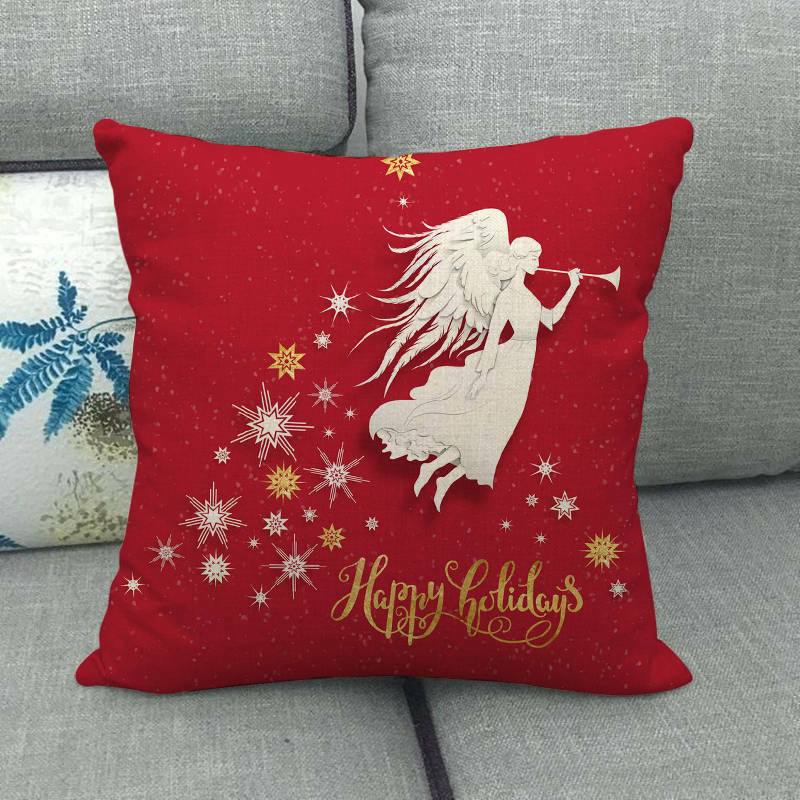 18 Cojines Merry Xmas Couch Throw Pillow Cover Case Home Sofa Decor Pillowslip