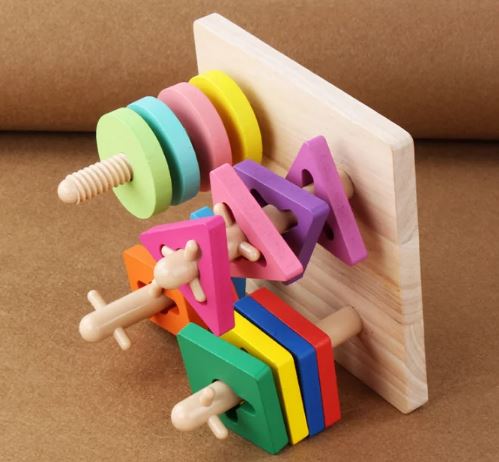 Educational Wooden Four Column Sorter Puzzle