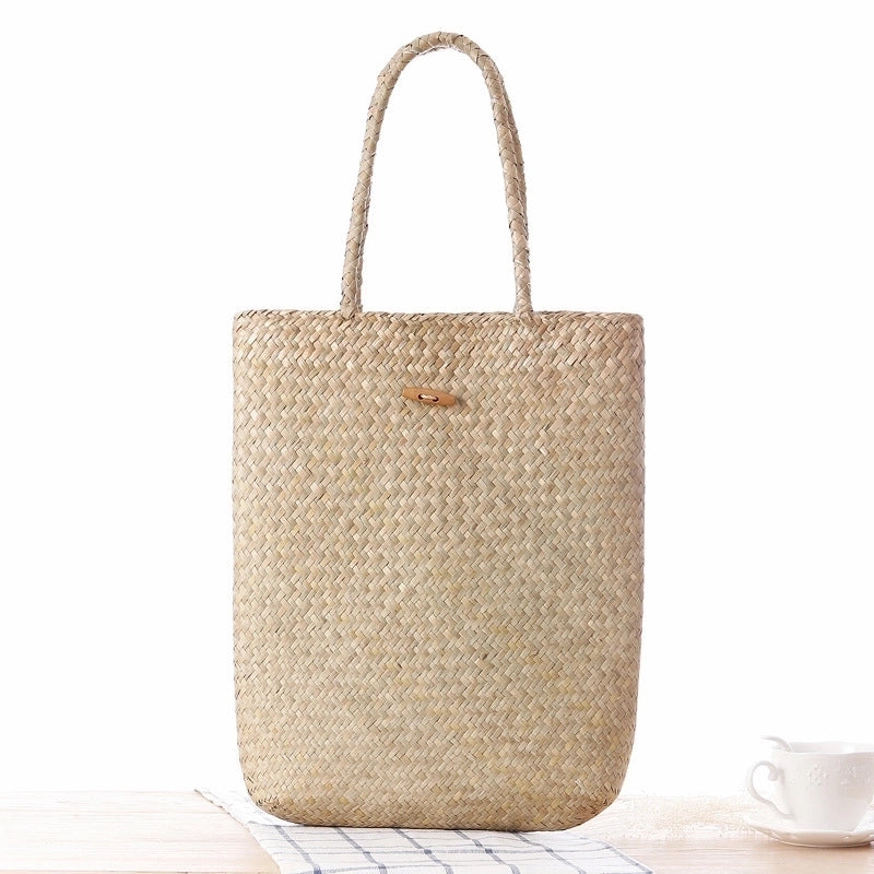 Women's Large Vintage Style Straw Bag