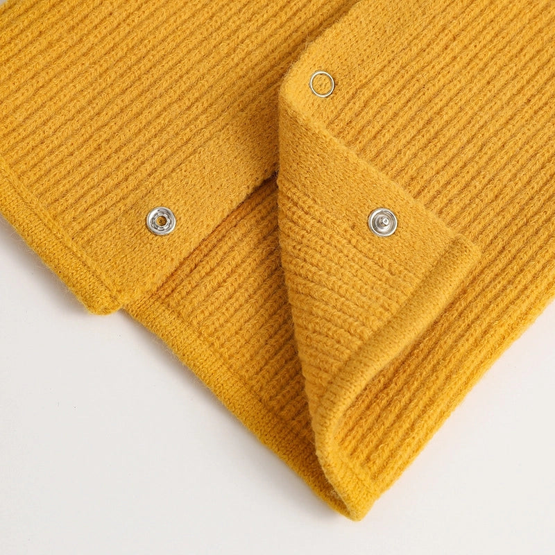 Unisex Minimalist Solid Color Yarn Solid Color Scarf