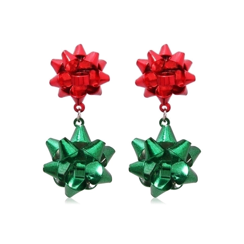 Fashion Santa Claus Christmas Socks Bell Epoxy Alloy Earrings
