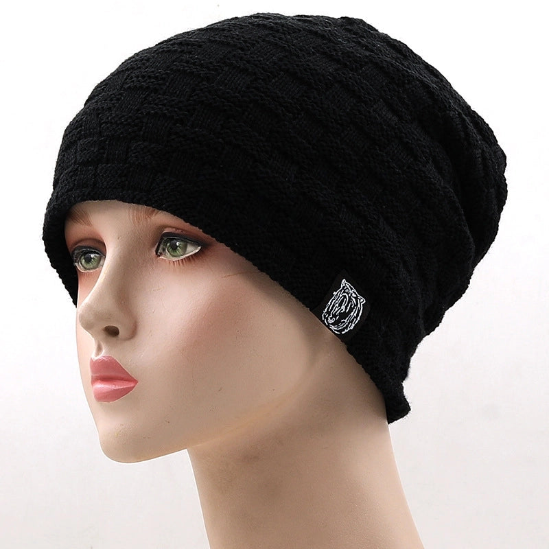 Simple Fashion Solid Color Knitted Thick Woolen Hats