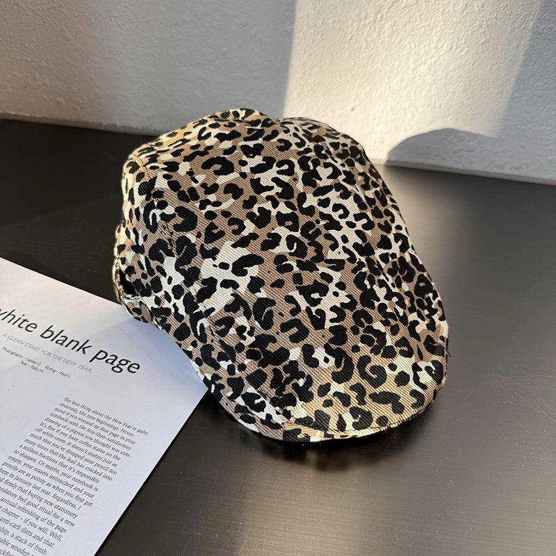 Women's Minimalist Classic Style Color Block Printing Wide Eaves Baseball Cap
