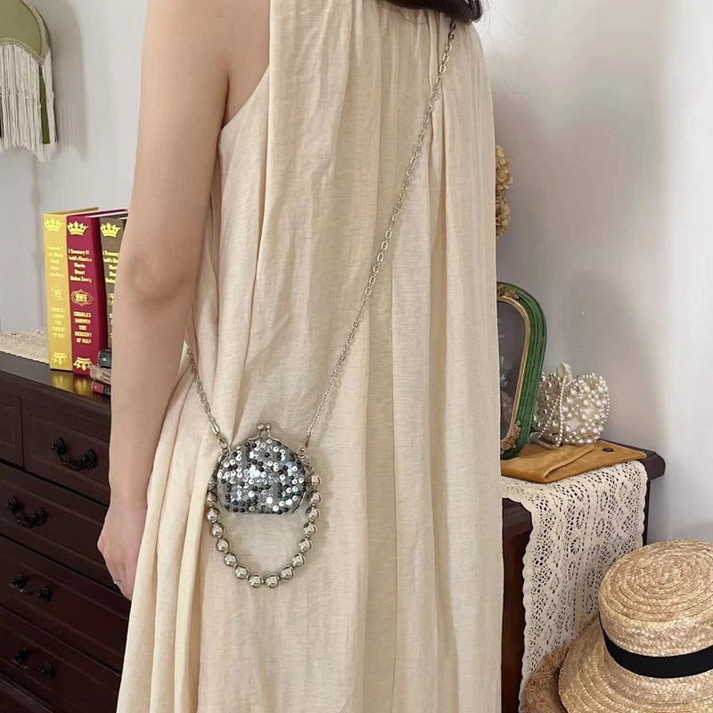 Women's Mini Arylic Solid Color Elegant Streetwear Oval Lock Clasp Crossbody Bag
