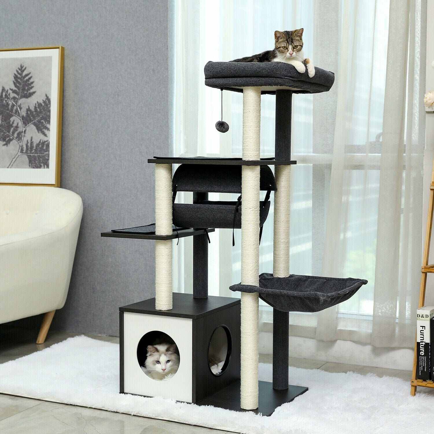 130.5cm Cat Scratching Tower Condo