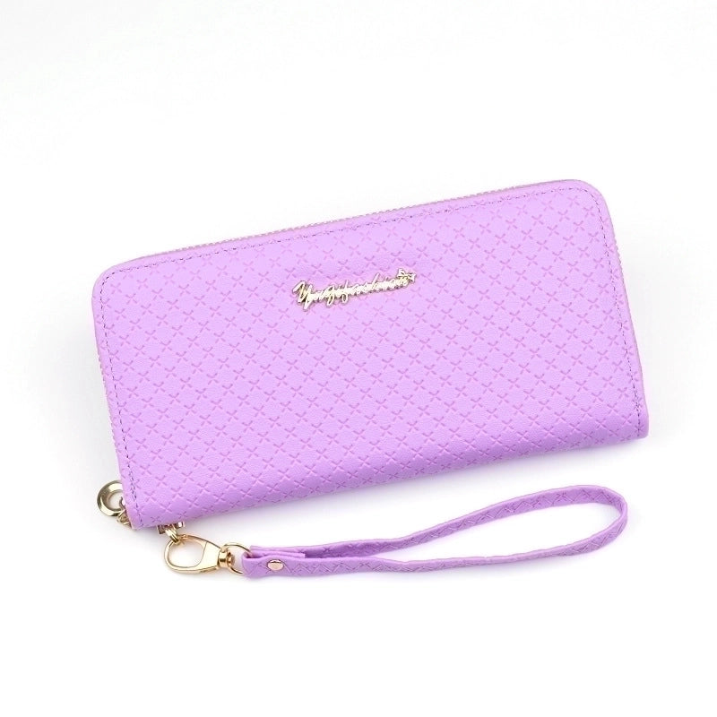 Women's Solid Color Pu Leather Zipper Wallets