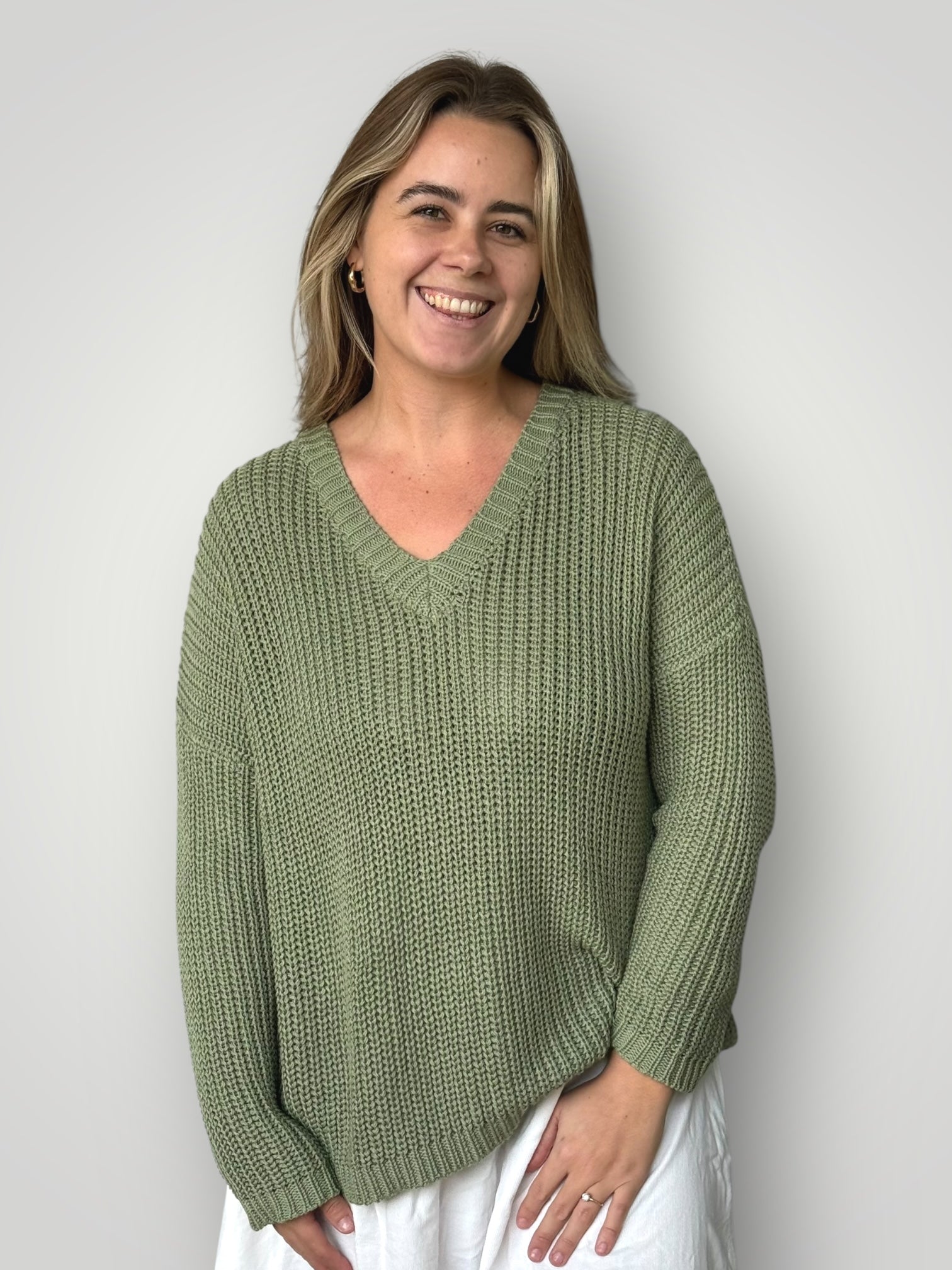 jasper cotton knit - sage