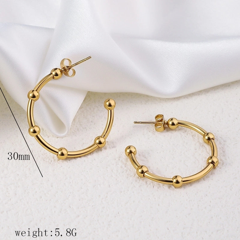 12 Pieces Minimalist Commute Geometric Heart Shape Plating Titanium Steel Drop Earrings Earrings Ear Studs