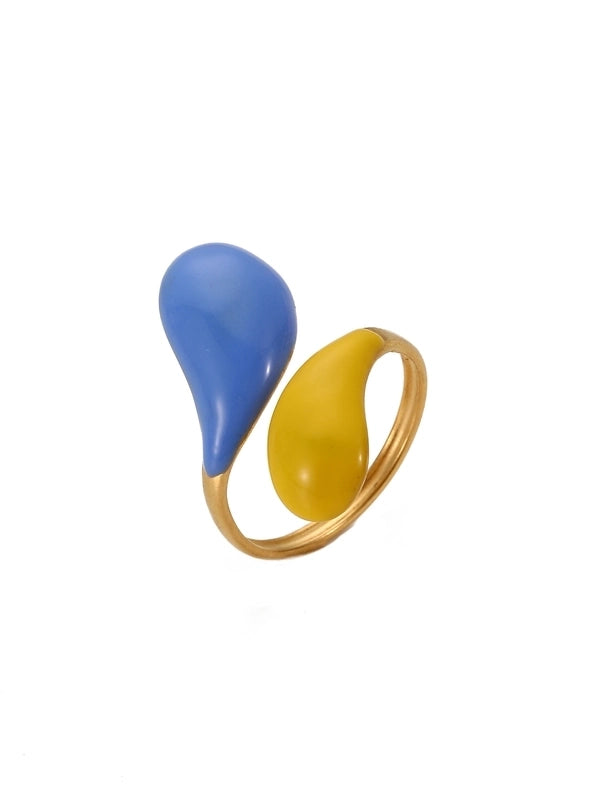 Elegant Minimalist Geometric 304 Stainless Steel Enamel Stainless Steel Rings