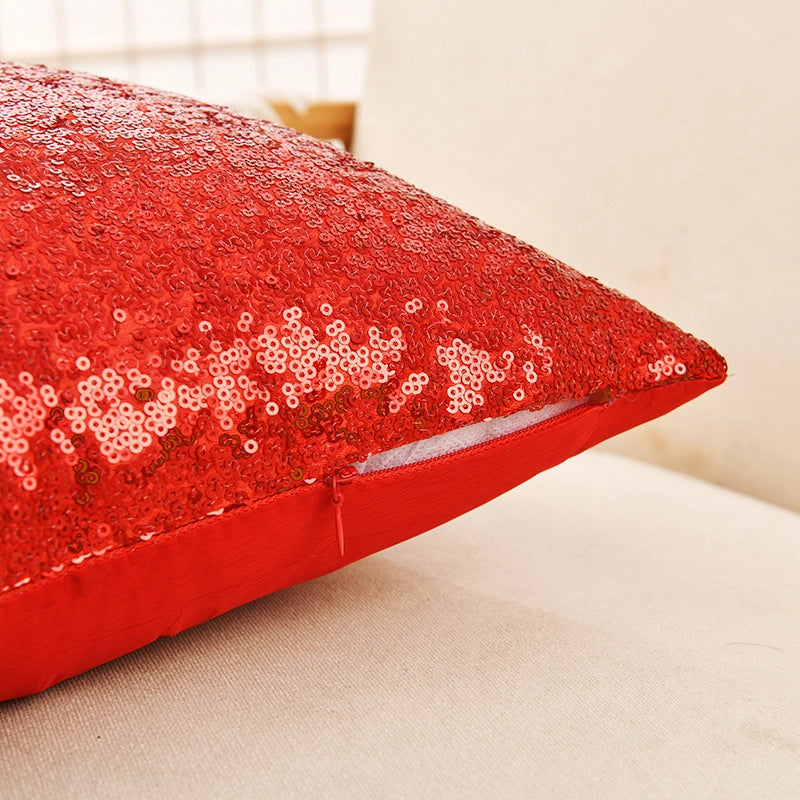 Minimalist Solid Color Sequin Pillow Cases Couch & Sofa Decor
