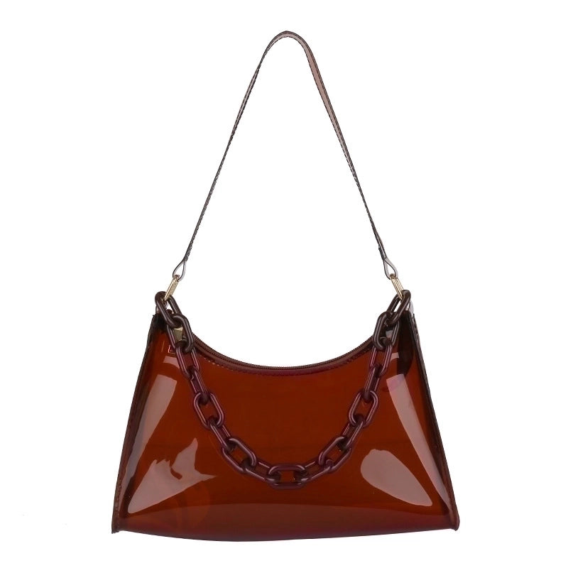 Women's Medium All Seasons Pvc Basic Underarm Bag