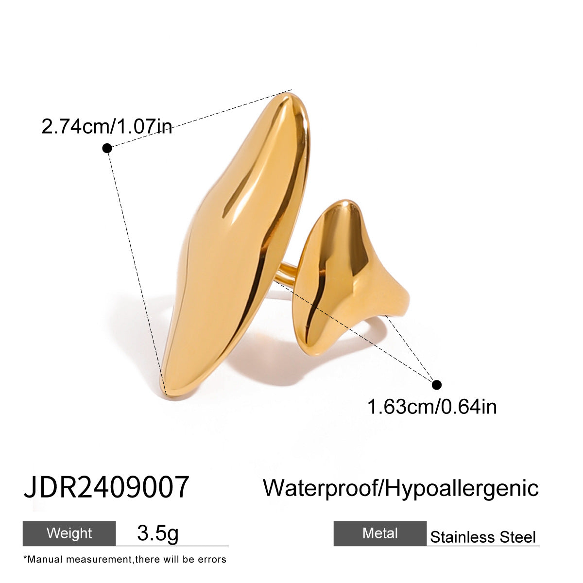 Jie Ding Stainless Steel Pearl Ring Titanium Steel Jewelry Niche Design Ring Ring