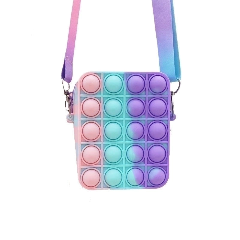 Kid's Medium Silica Gel Fruit Cute Profiled Zipper Crossbody Bag