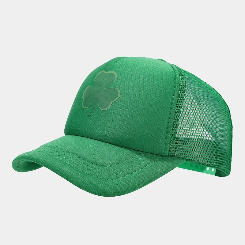 Popular Clover Pattern Spring And Summer Breathable Quick-drying Cap Outdoor Sunshade Sunscreen Mesh Baseball Cap