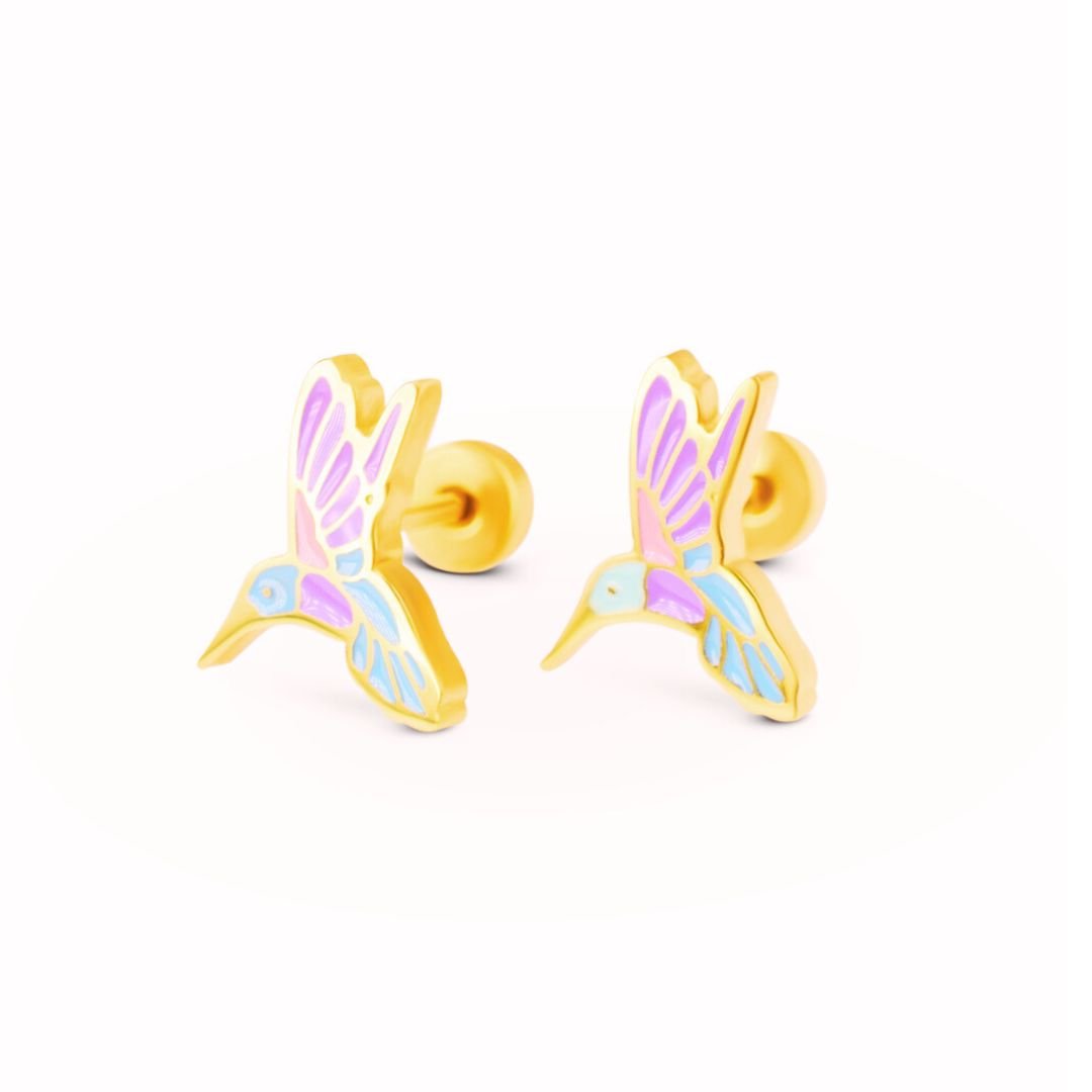 Hummingbird studs - Gold