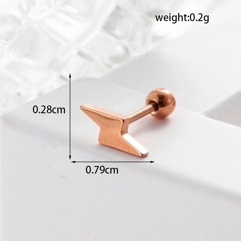 Ear Cartilage Rings & Studs Geometric 316L Stainless Steel  Plating