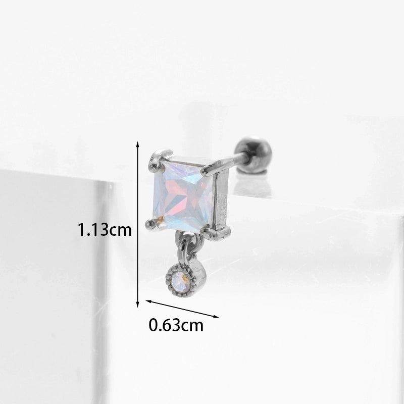Ear Cartilage Rings & Studs Geometric Copper Plating Artificial Gemstones