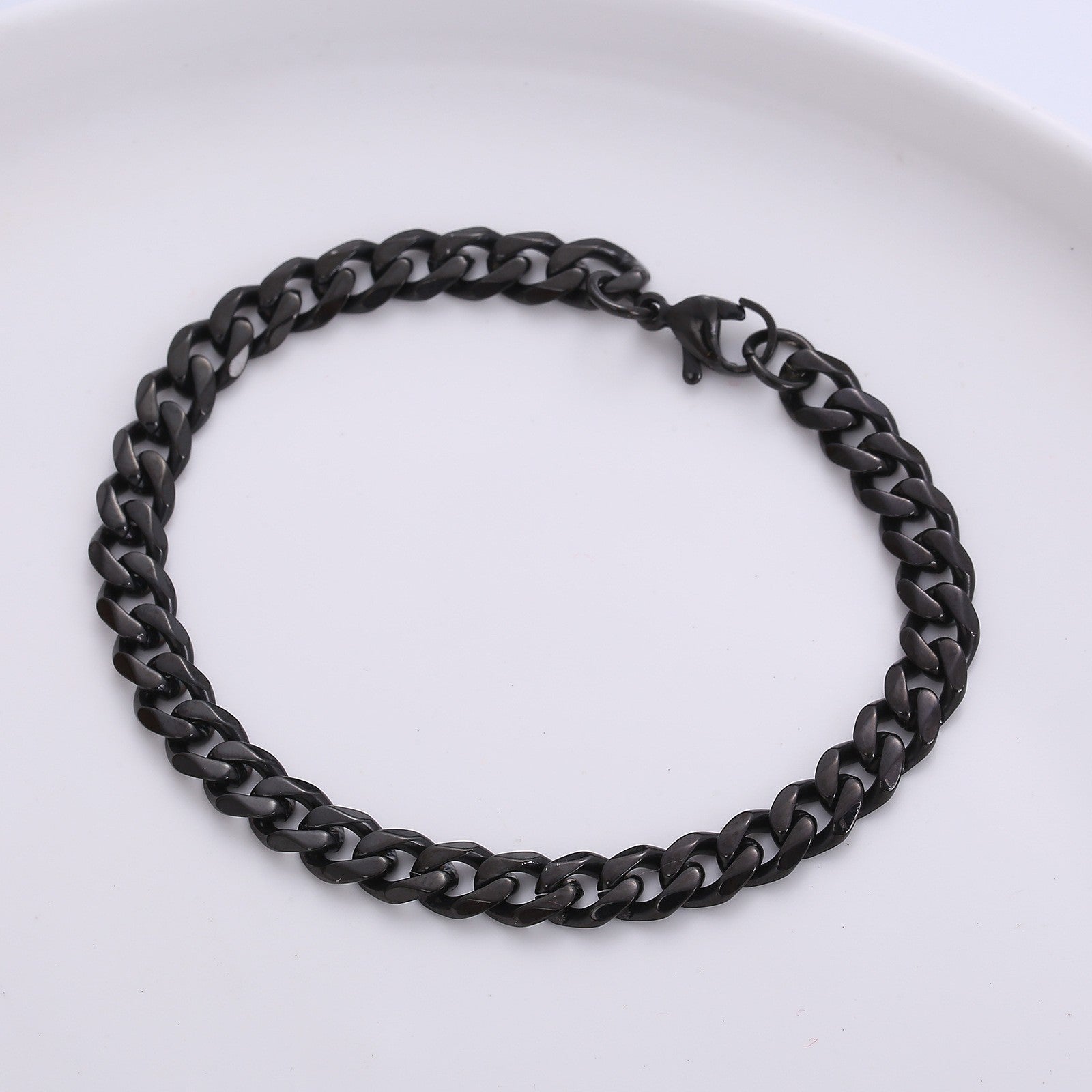 Men Hip Hop Chain Geometric Titanium Steel Bracelets