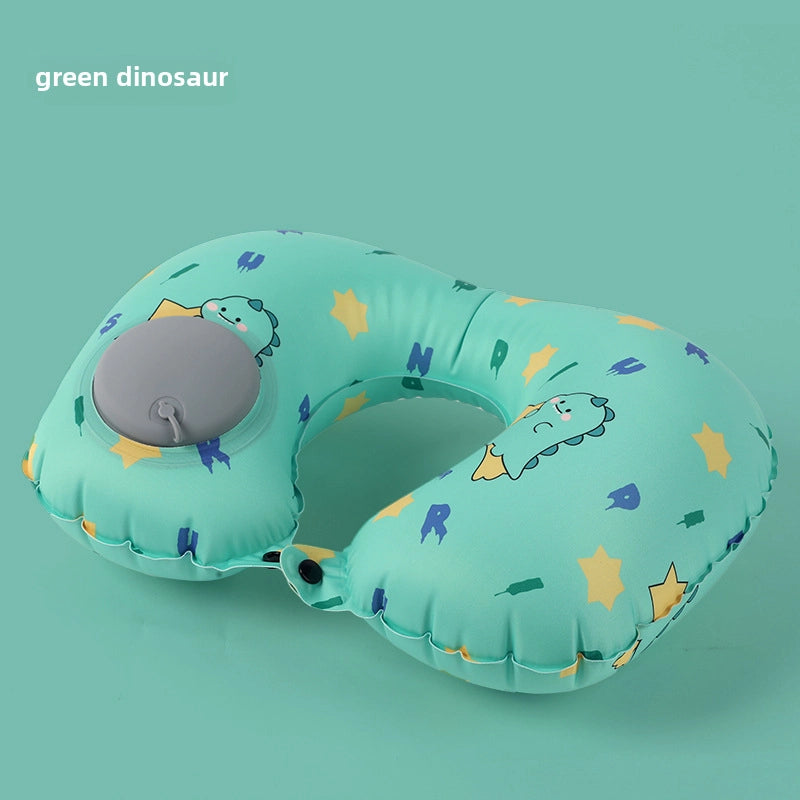Inflatable U-shaped Pillow Cool Pressing Inflatable Pillow Travel Portable Neck Pillow Travel Sanbao Storage Pillow For Airplane