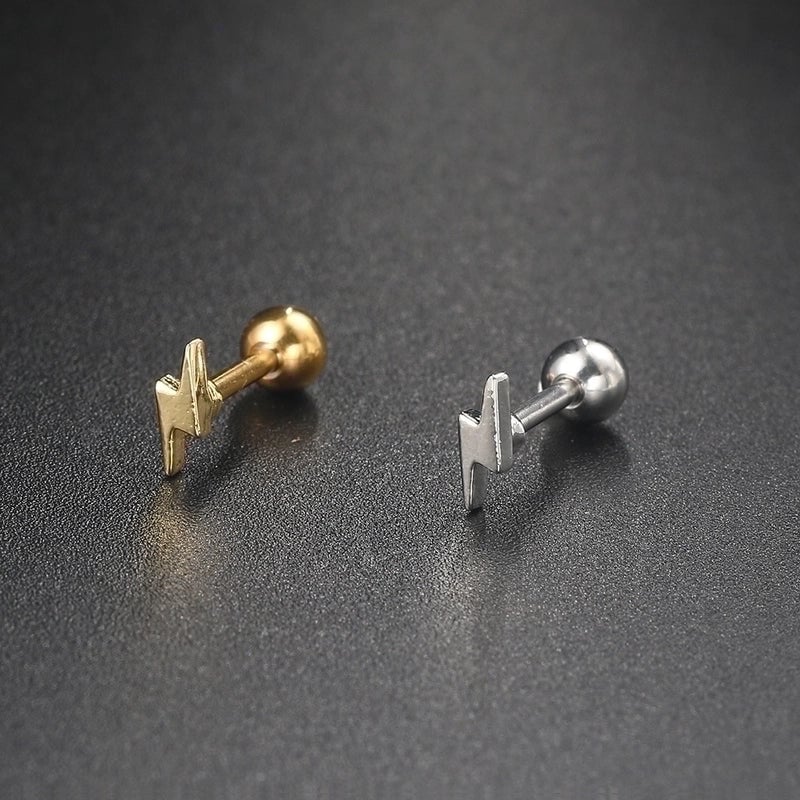 1 Piece Fashion Pentagram Heart Shape Flower Plating Inlay Copper Zircon Ear Studs