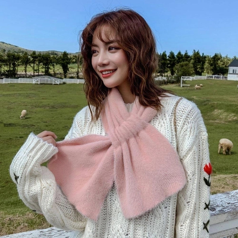 Unisex Sweet Solid Color Scarf