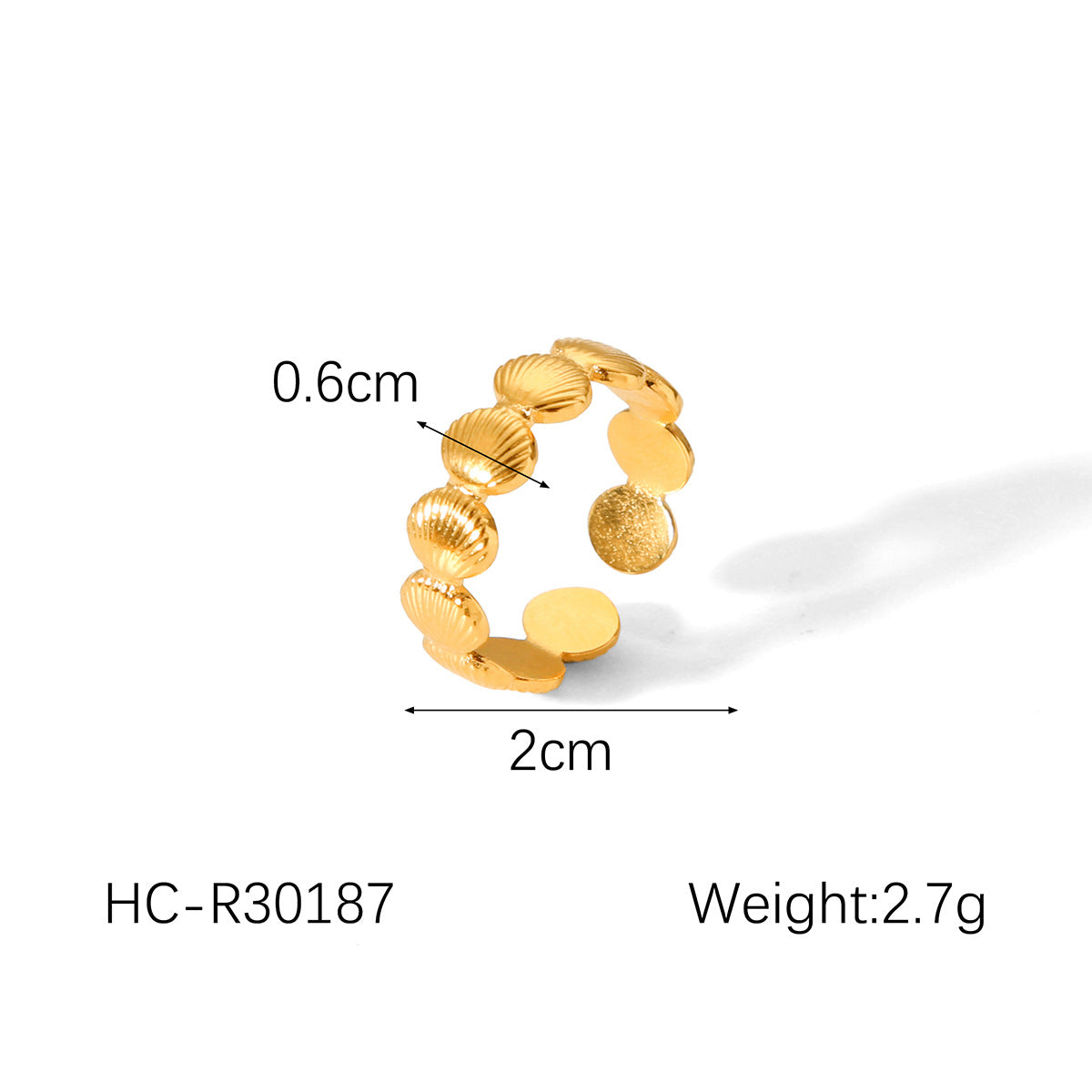 Processing Custom Hand Jewelry Geometric Stainless Steel Open Ring Female Titanium Steel Ring