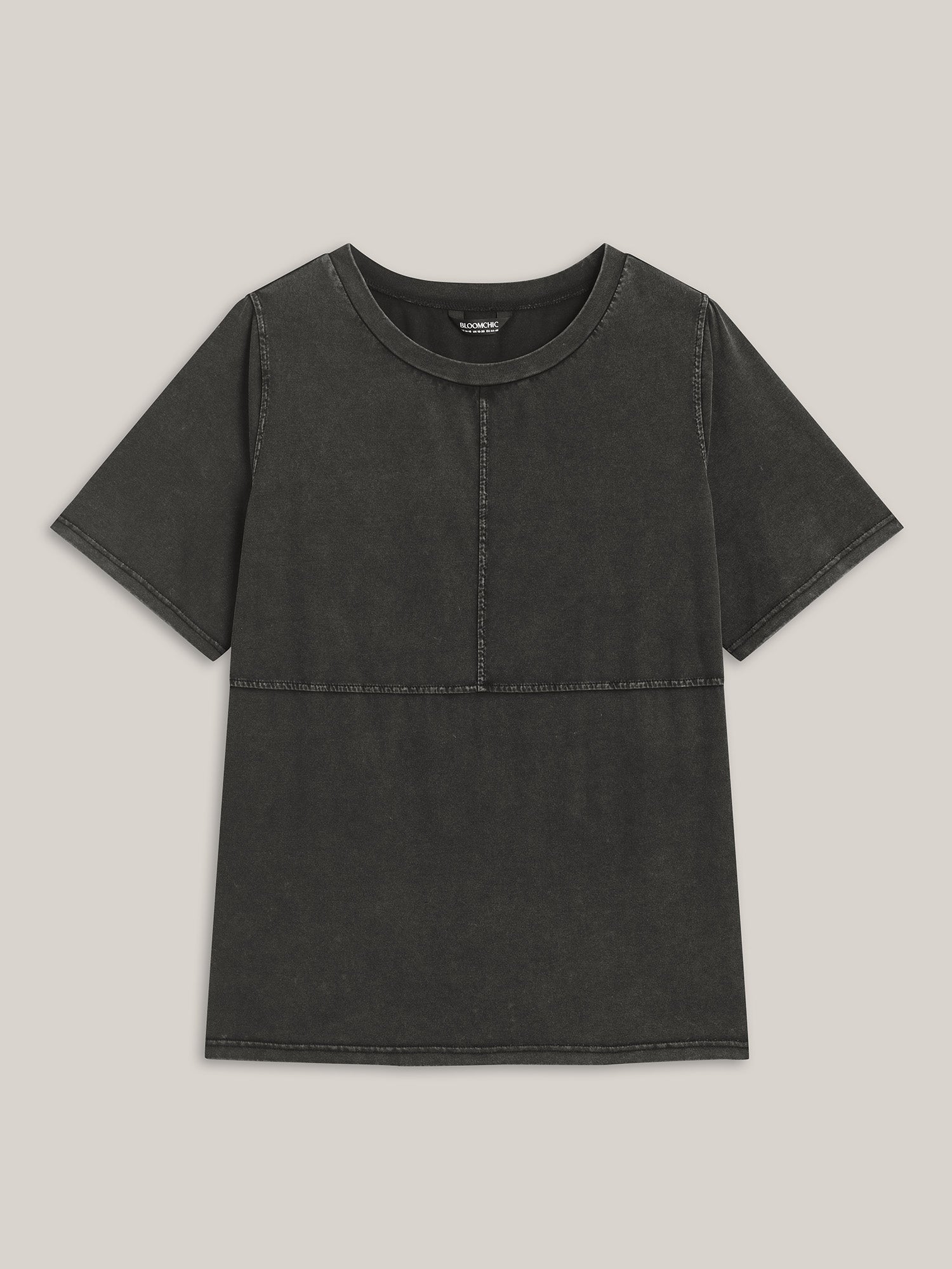 Crew Neck Vintage Plain T-Shirt